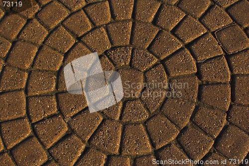 Image of Circular cobbled paving