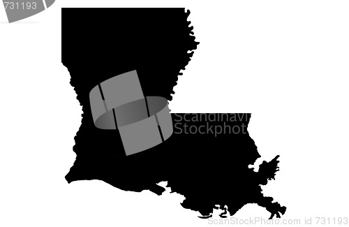 Image of State of Louisiana - white background