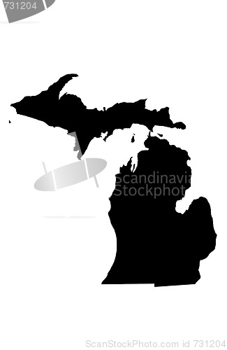 Image of State of Michigan - white background