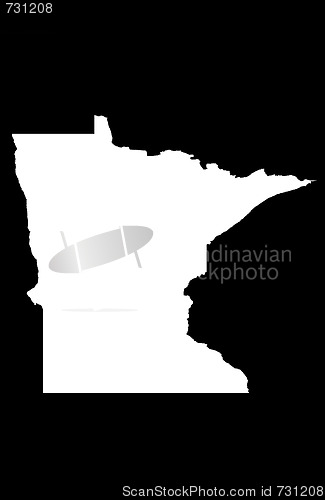 Image of State of Minnesota - black background