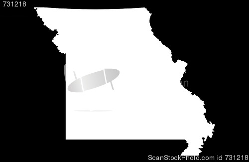 Image of State of Missouri - black background