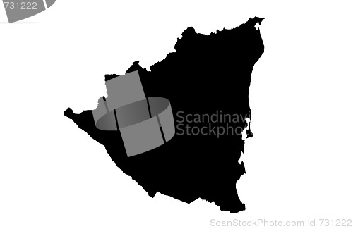 Image of Republic of Nicaragua - white background