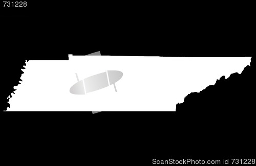 Image of State of Tennessee - balck background