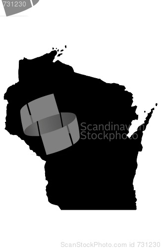Image of State of Wisconsin - white background