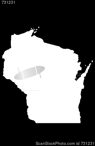 Image of State of Wisconsin - black background