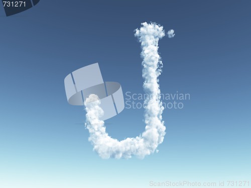 Image of cloudy letter J