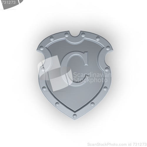 Image of shield with letter C