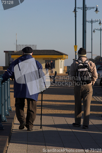 Image of Elderly hikers out for a stroll