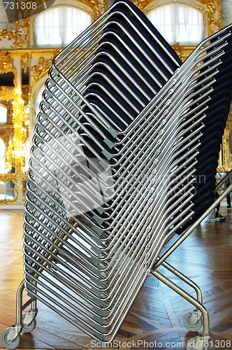 Image of metal chairs.