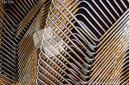 Image of metal chairs.