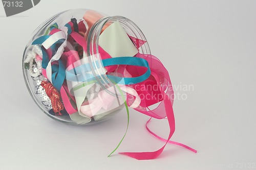Image of Jar of ribbons