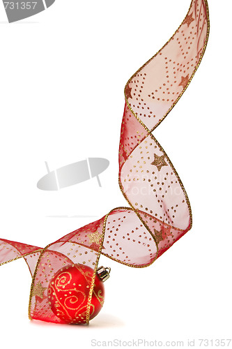 Image of Bauble and Christmas Ribbon