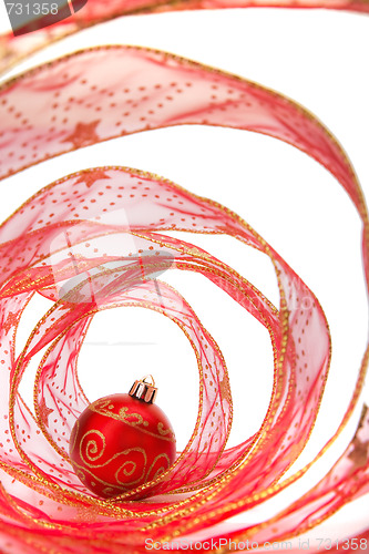 Image of Bauble and Christmas Ribbon