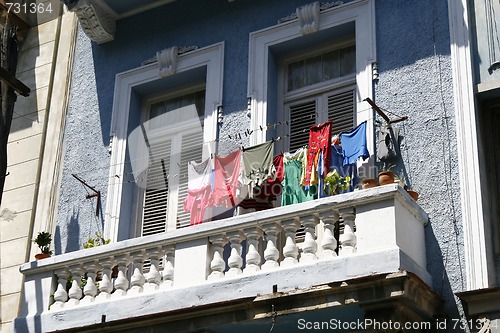 Image of Balcony of an old colonial building in Havana, Cuba
