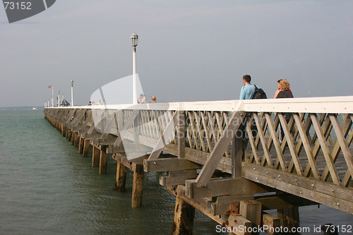 Image of Seaside pier with people