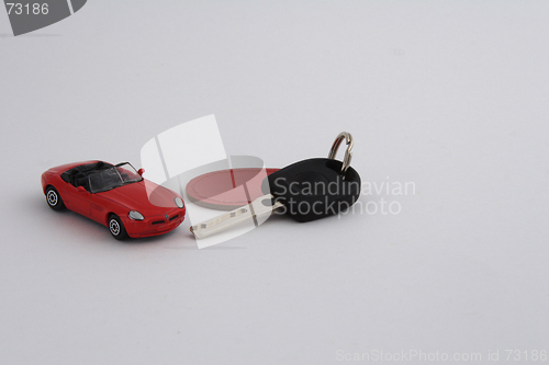 Image of Toy car and car key