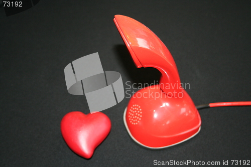 Image of Cobra telephone in red