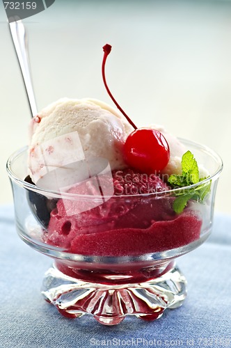 Image of Ice cream in dish