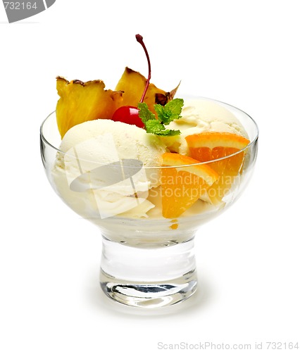 Image of Ice cream with fruit