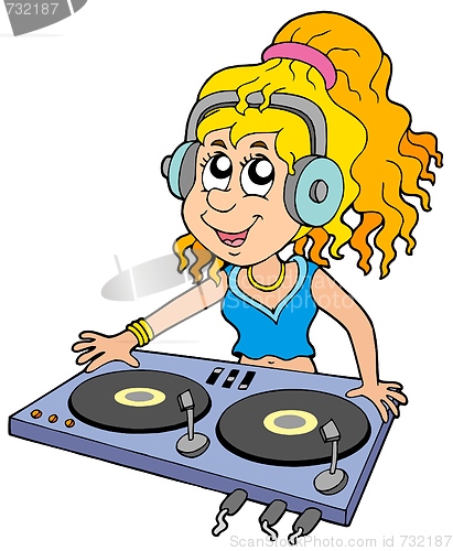 Image of Cartoon DJ girl