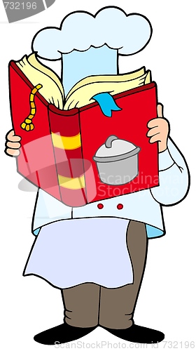 Image of Chef reading cookery book