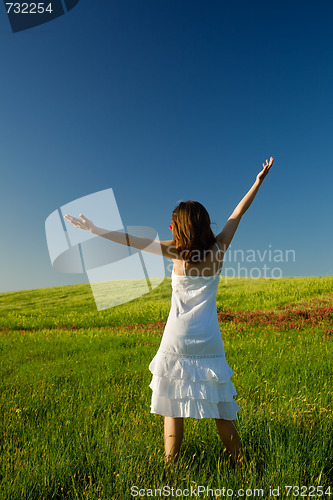 Image of Young woman relaxing