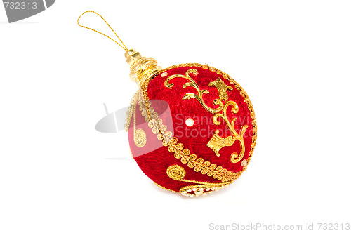 Image of Red and Golden holiday Bauble