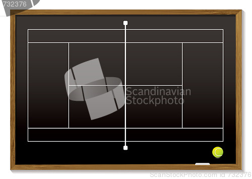 Image of tennis court blackboard