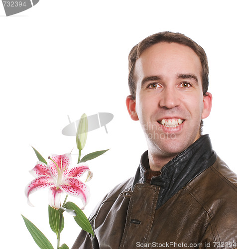 Image of Man Holding Lily