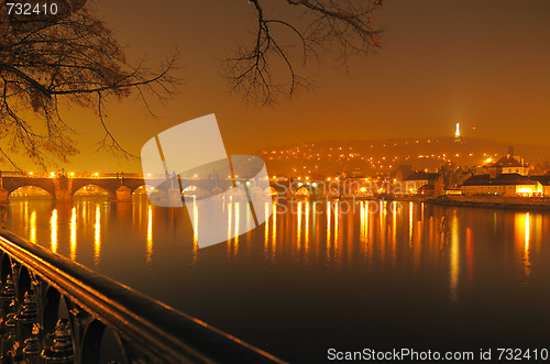 Image of Prague at night