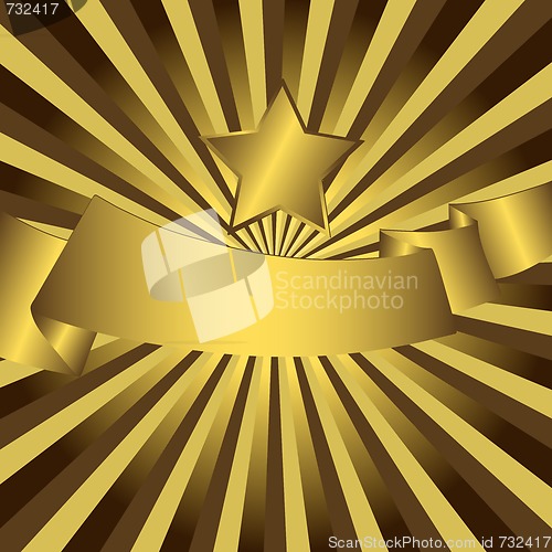 Image of Abstract background with gold star 