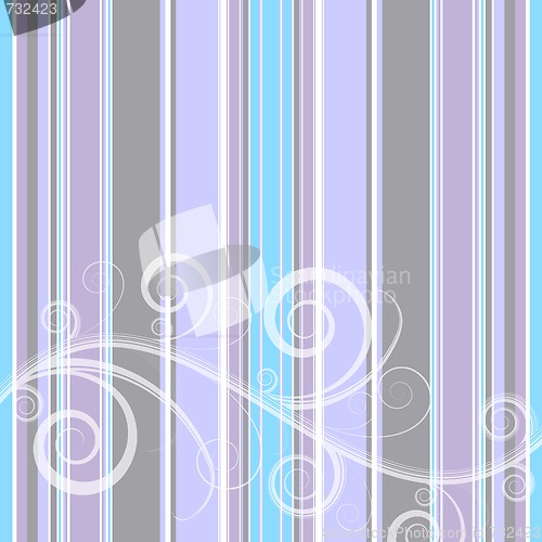 Image of Stripes floral background