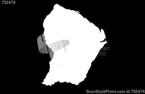 Image of French Guiana - black background