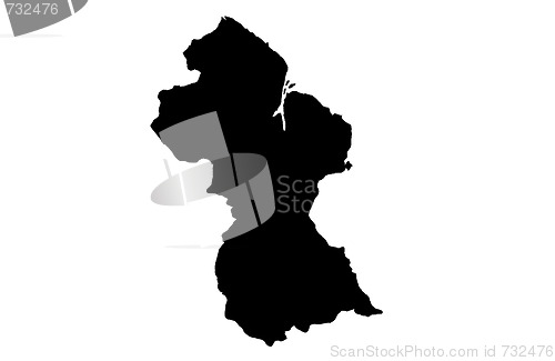 Image of Co-operative Republic of Guyana - white background