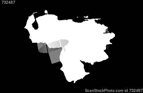 Image of Bolivarian Republic of Venezuela - black background 