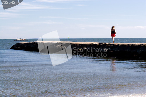 Image of Woman At the Beach