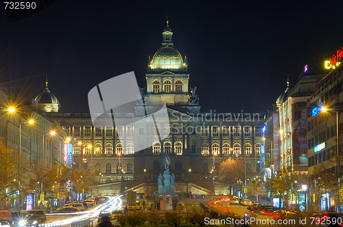 Image of Wenceslas Square - National Museum in Prague