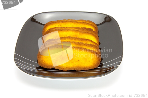 Image of Plate of cookies isolated on a white background 