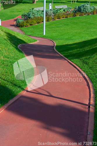 Image of path through the landscaped park