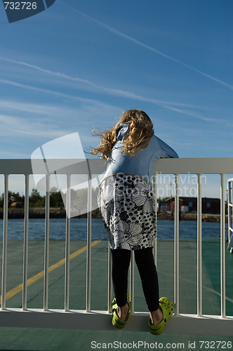 Image of Girl on a ferryboat