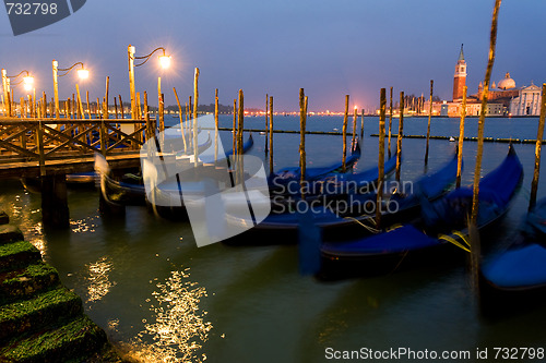 Image of Venetian gondolas