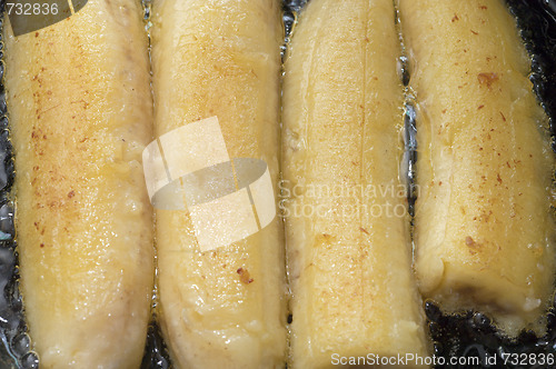 Image of Banana frying in butter