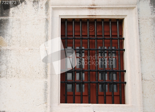 Image of Window with bars of a medieval building