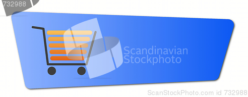 Image of Blue Shopping Cart Button