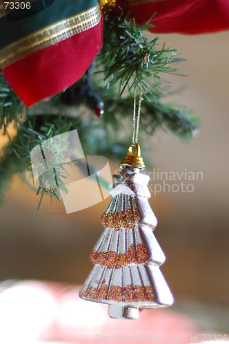 Image of silver Christmas tree decoration