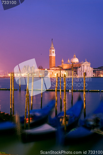 Image of Venetian gondolas