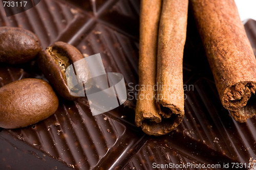 Image of chocolate, coffee and cinnamon