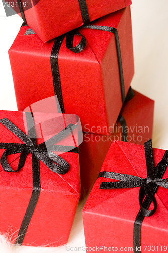 Image of red gift boxes