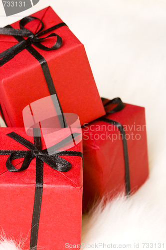 Image of red gift boxes
