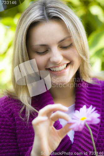 Image of Teen Girl With Flower